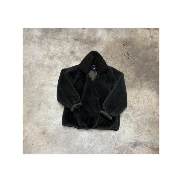 7 For All Mankind Faux Fur Teddy Coat – Sherpa Collar Plush Jacket – Women’s S - Picture 2 of 12